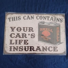 8"X12" Metal Sign Man Cave Garage Bar Gas Station Wall Art Shell Motor Oil