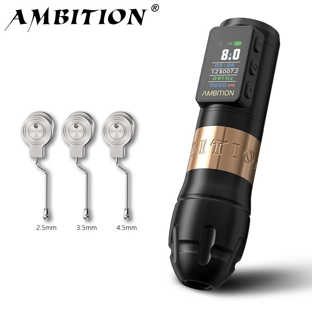 Ambition Vibe Max 2.5-3.5-4.0-4.5mm Stroke Wireless Tattoo