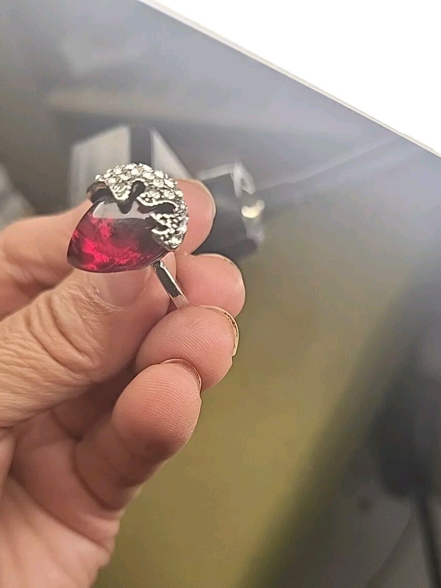 2Ct Round Lab Created Red Ruby Diamond Women's Vi… - image 5