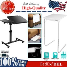 Height Angle Adjustable Laptop Sofa Desk Overbed Food Tray Table Stand for Home