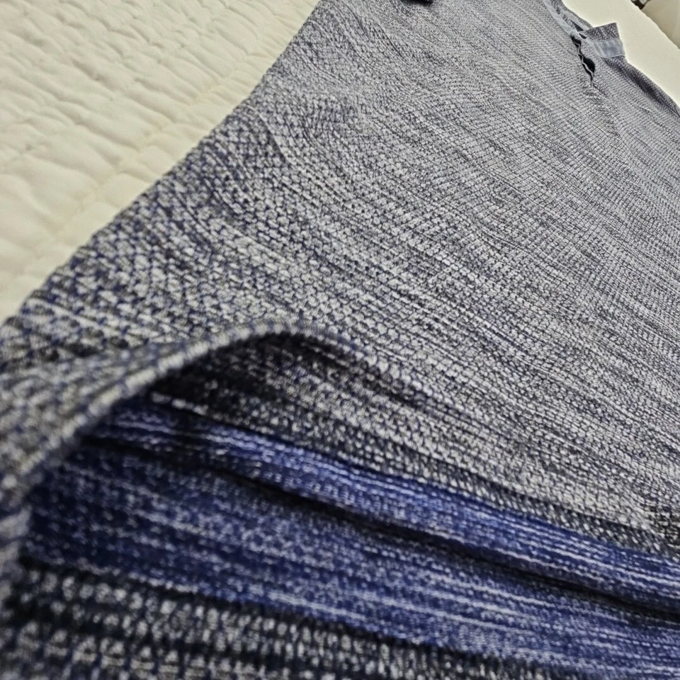 Camisa Polo Tasso Elba Azul Marino Combo Cuello Bandado Para Hombre Mediana Usada en Excelente Condición LN Golf Foto 2 de 4