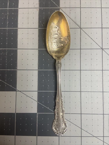 Antique 1899 Wallace RW&S Engraved Sterling Silver Spoon ME Church Fonda IA