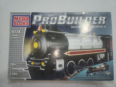 MEGA BLOKS ProBuilders Master Series 9778 STEAM EXPRESS missing piece 75% manual