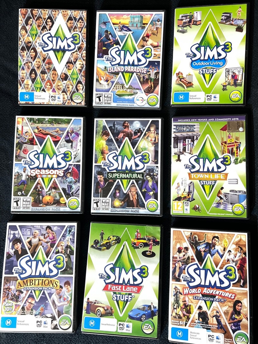 US版　SIMS3セット The SIMS 3 Expansion Packs Bundle 4 Game LOT For PC WINDOWS