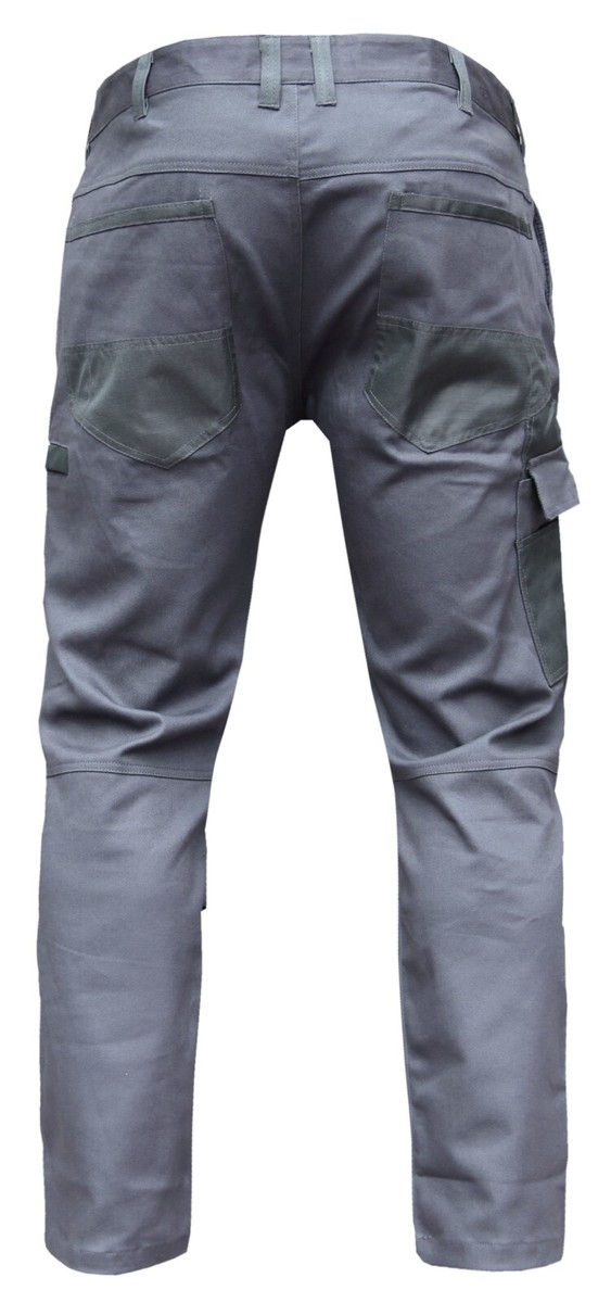 Workwear Trousers For Men Men's Stretch Cargo Work Pants With 3D Knee &amp; Contrast Details - Tactical Trousers For Work &amp; Casual Cargo Pants