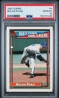 1992 Topps NOLAN RYAN Record Breaker #4 PSA 10 Gem Mint - Texas Rangers