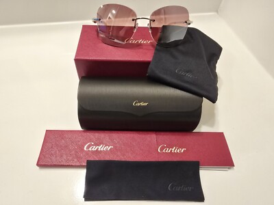 NEW Cartier: Trinity De Cartier Rimless CT0091S 003 Cat 2 