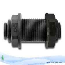 Image of John Guest Push Fit 12mm Bulkhead -Caravan/Motorhome/Boat/Camper Van PM1212E