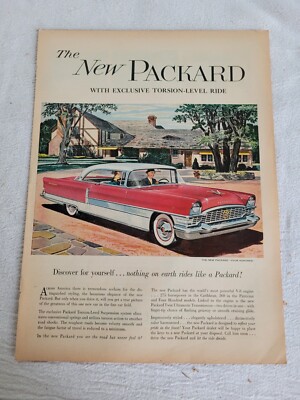 1955 VTG Original Magazine Ad PACKARD Car Discover For Yourself 2-Tone