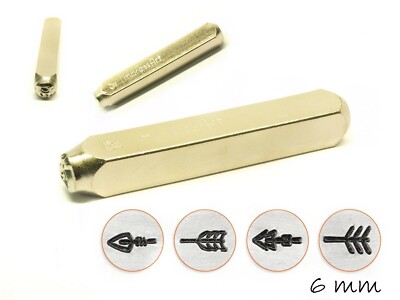 4 Stempel Set Pfeile Schlagstempel Metall Impressart, Schriftgröße: 6 mm