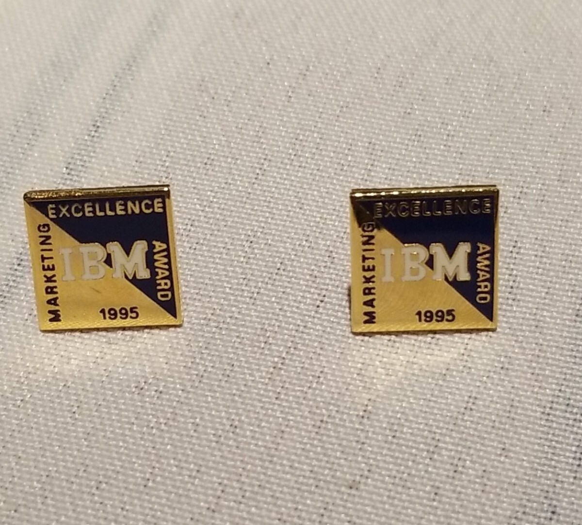 2 Vintage 1995 IBM Hundred Percent Club Collectible 1/10 10K Gold