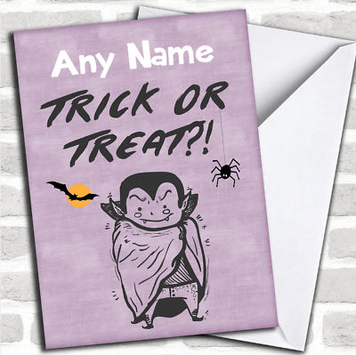 Trick or Treat Halloween personalisierte Karte