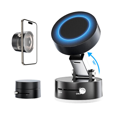Magnetic Phone Holder Suction Cup Car Stand Vacuum Strong Magnetic Foldable