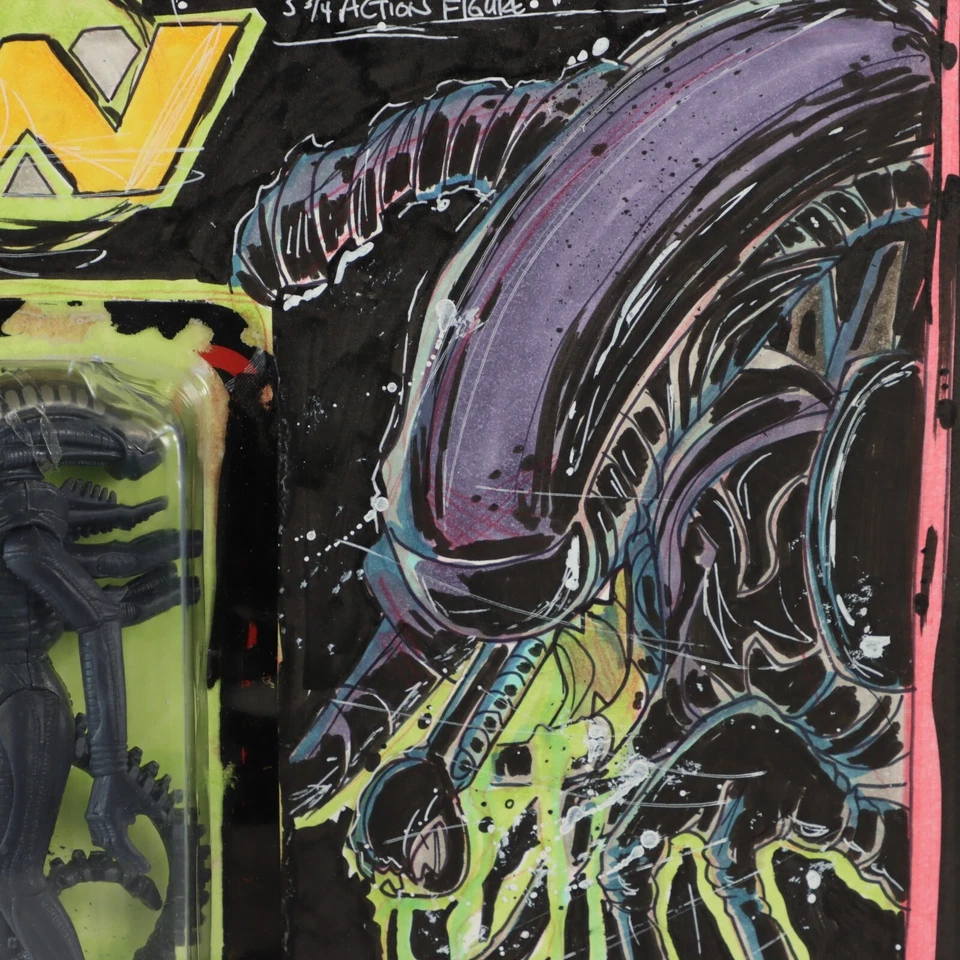 Figura de acción ALIEN Xenomorph arte de diseñador autografiado Urbanpop SDCC 2016 sellado Foto 4 de 4