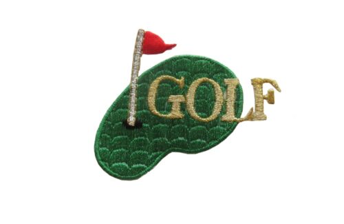 #3219 Golf Course,Golf Flag Embroidery Applique Patch - Afbeelding 1 van 2