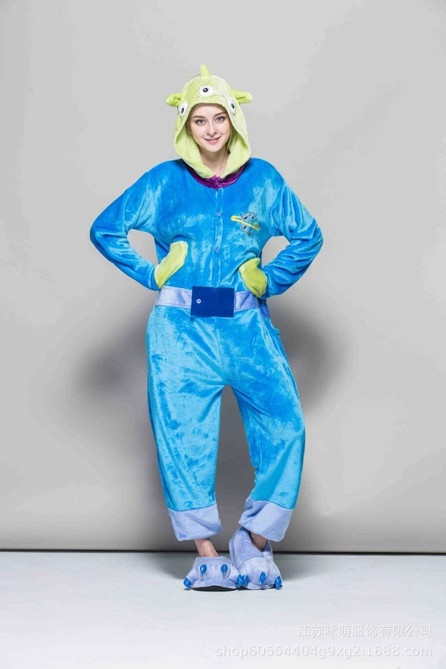 Toy Story Aliens Costume Alien Cosplay Pajamas Jumpsuit Sleepwear Fancy Dress BH - Image 2 of 3