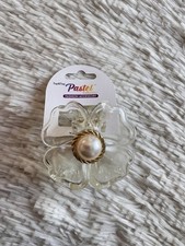 Transparent Clear Pearl Gold Hair Claw Clip Elegant Hair Clip
