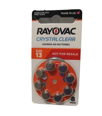 RAYOVAC Crystal Clear Hearing Aid Batteries ( 1 Pack ) Size 13 PR48, BBD: 2028