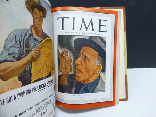Time Magazine Leather Bound Book Dec 1943 Jan 1944 Full Issues W Cover MARSHALL - Picture 2 of 6