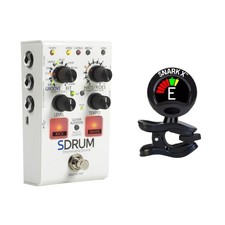 Digitech SDRUM Strummable Drums Effect Pedal Bundle with Snark X Clip-On Tuner