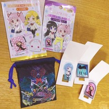 Madoka Magica Character Goods Set 4 Items Acrylic Stand Pouch Collectible