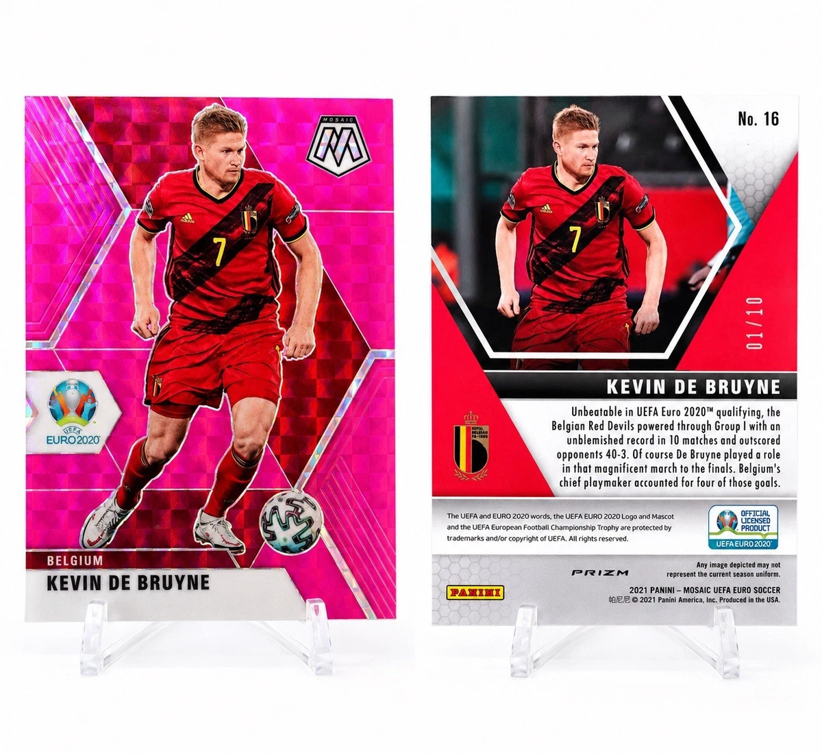 Panini Mosaic UEFA Euro 2020 Kevin de Bruyne #16 Trading Card 2021 