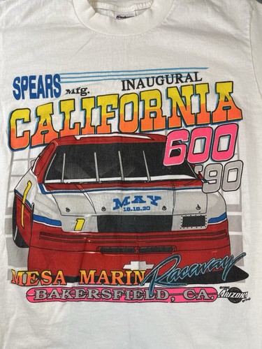 VTG BAKERSFIELD CA MESA MARIN RACEWAY 1990 SPIERS CALIFORNIA 600 T-SHIRT SZ MED - Picture 3 of 17
