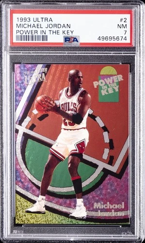 1993 ULTRA POWER IN THE KEY #2 MICHAEL JORDAN PSA 7