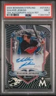 WALKER JENKINS 2024 Bowman STERLING Tek AQUA ON CARD Auto 09/10 PSA 9 MINT POP 1