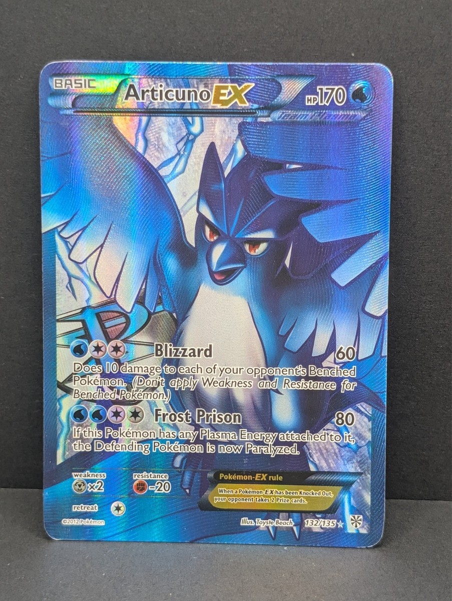 Articuno EX Team Plasma Full Art 132/135 Plasma Storm Holo Rare Pokemon LP Articuno EX Team Plasma Full Art 132/135 Plasma Storm Holo Rare Pokemon LP