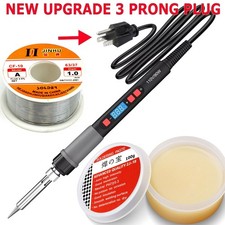 Soldering Iron Electric Gun Adjustable Temperature 90W Welding Solder Wire Tips