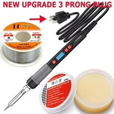 Soldering Iron Electric Gun Adjustable Temperature 90W Welding Solder Wire+Tips