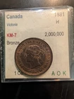 Photo of a 1881 Canada Large Cent from an eBay sale