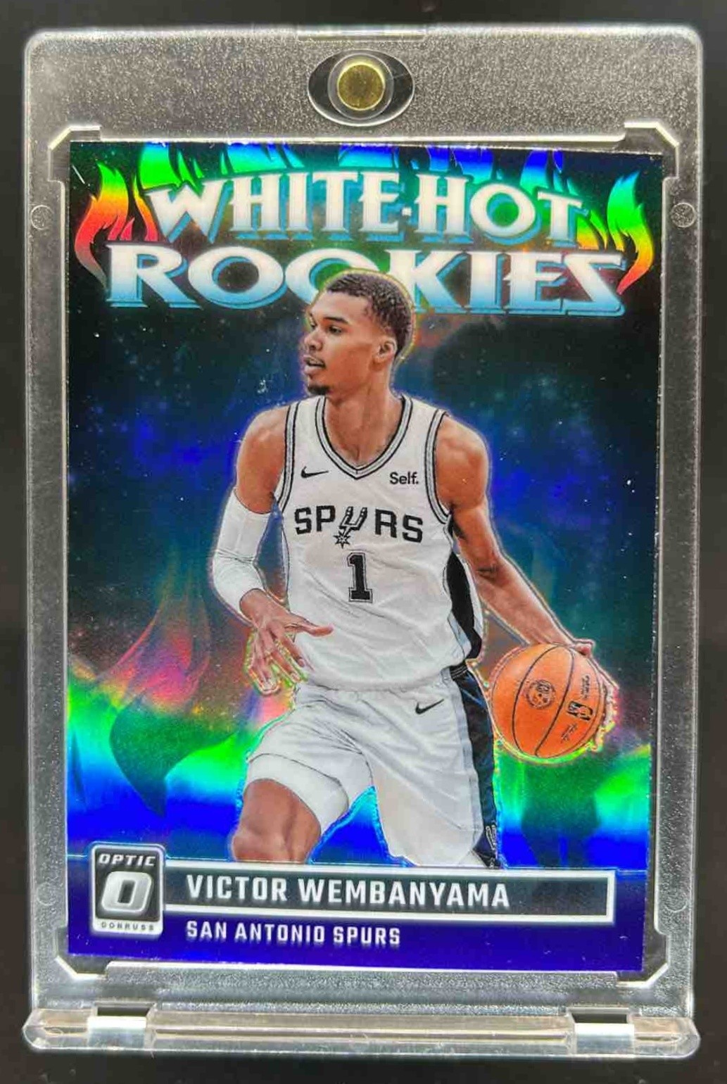 2023-24 Donruss Optic Victor Wembanyama White Hot Rookies Purple RC #2 Spurs