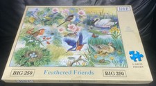 LARGE 250 PIECE JIGSAW FEATHERED FRIENDS HOUSE OF PUZZLES EDGE PIECES SEPARATED