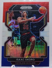 2021-22 Panini Prizm - Isaac Okoro #212 Red White & Blue Prizm *CAVS*