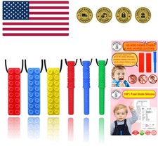 Chew Necklace by 6-Pieces Perfect for Autistic, ADHD, SPD, Oral Motor Childre...