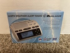 MIDLAND WR-300 AM/FM Alert Weather Radio, Alarm Clock, NOAA Public Hazards Alert