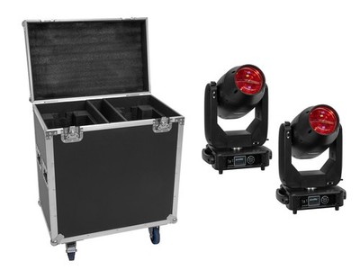 LED Moving Head Set Hybrid 400W - 2x Beam / Spot / Wash inkl. Case