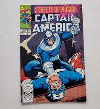 Captain America 374 Marvel Comics Early Aug 1990 Streets of Poison Direct Editio