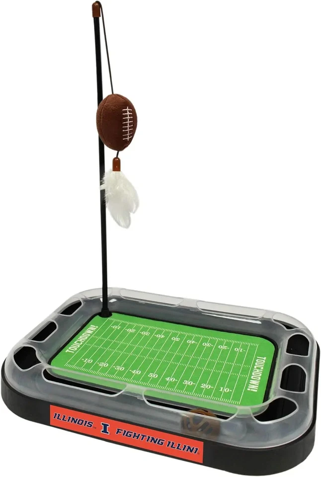 NCAA Cat Scratcher Football Field Toy – With Catnip, Feather & Interactive Ball - Image 3 of 4