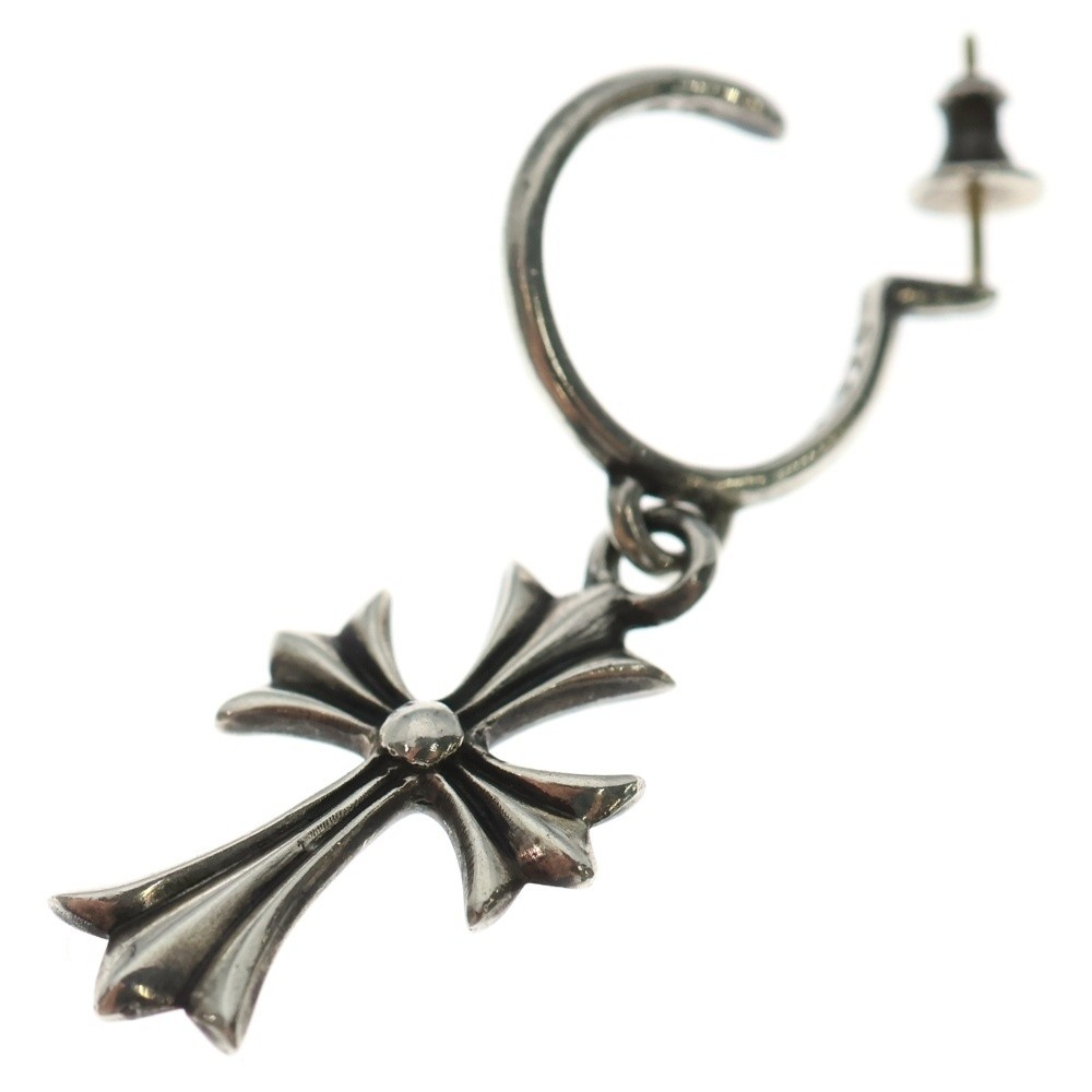 Chrome Hearts TINY CH CROSS HOOP Earring 925 14K P0051874 thumbnail 5