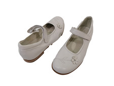 SABALIN Mädchen Ballerinas Kommunionsschuhe Festliche Schuhe Leder Weiß Gr. 37💕