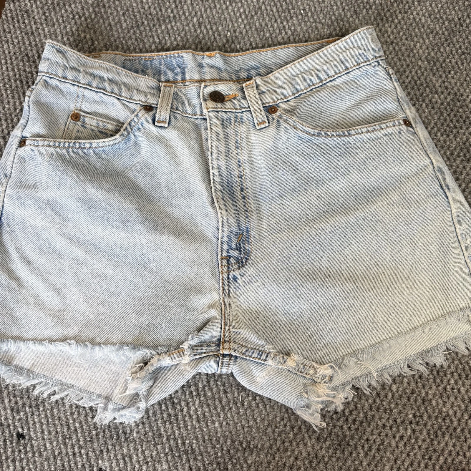 Vintage Levi’s 505 Cutoffs Summer Festival Frayed Jean Shorts 90s Grunge W30