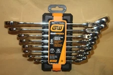 GearWrench GWD8FRWMM  8 PC Metric Flex head Ratcheting Wrench Set - NEW