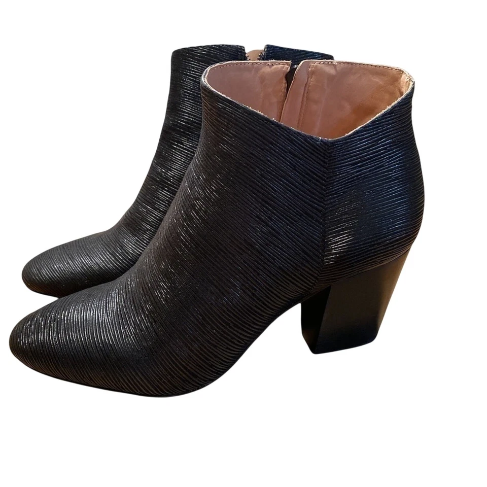 Botines Klub Nico Bernarda de cuero negro para mujer talla 9M cremallera lateral Foto 2 de 4