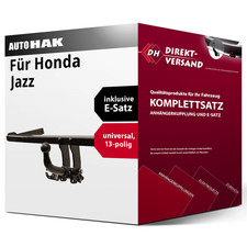Anhängerkupplung abnehmbar + E-Satz 13pol universell für Honda Jazz 08- neu