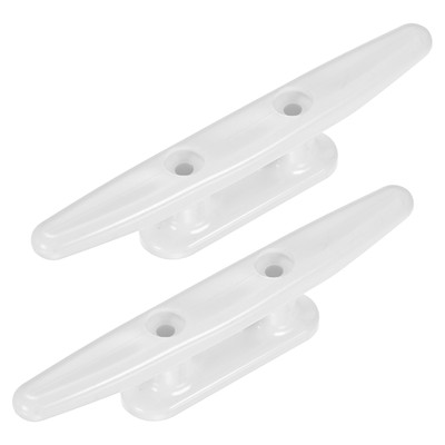 2pcs Boat Cleats Dock 4 Inch Kayak Rope Tie Cleat 48mm for Marine White