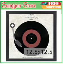 Wood Vinyl Record Frame for the Wall, Display 12.5X12.5 Album Cover and 12X12 LP