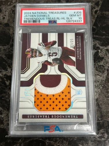 2024 Panini National Treasures Jayden Daniels PSA 10 23/25 Jersey Patch @SC2
